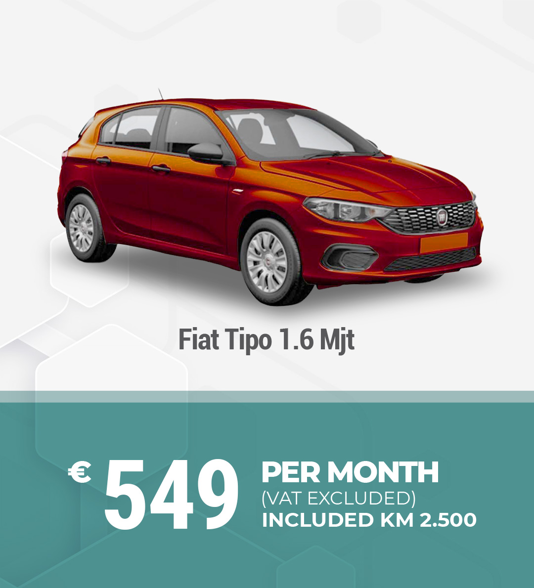 Monthly car rental Fiat Tipo