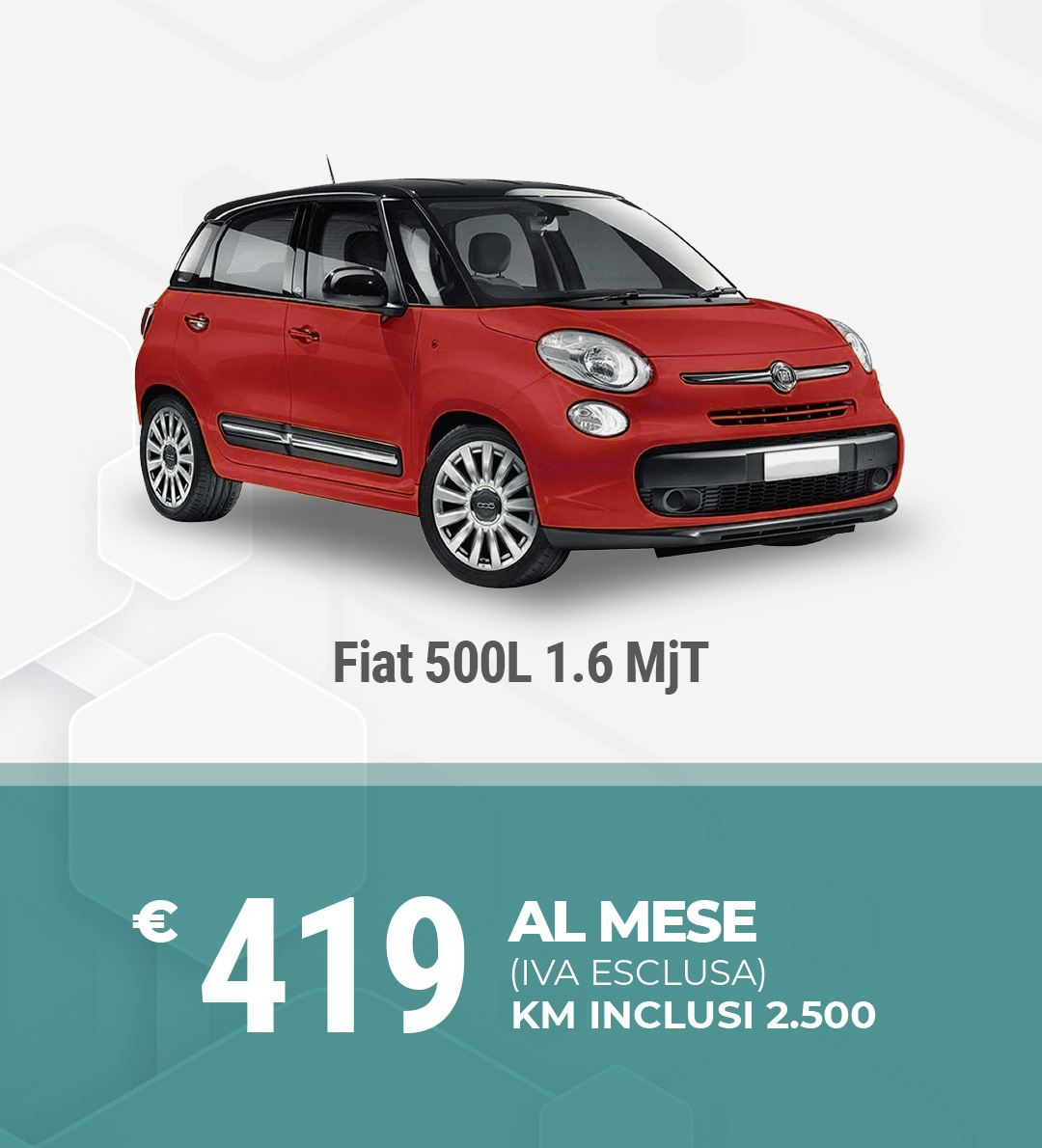 Noleggio auto 1 mese Fiat 500L