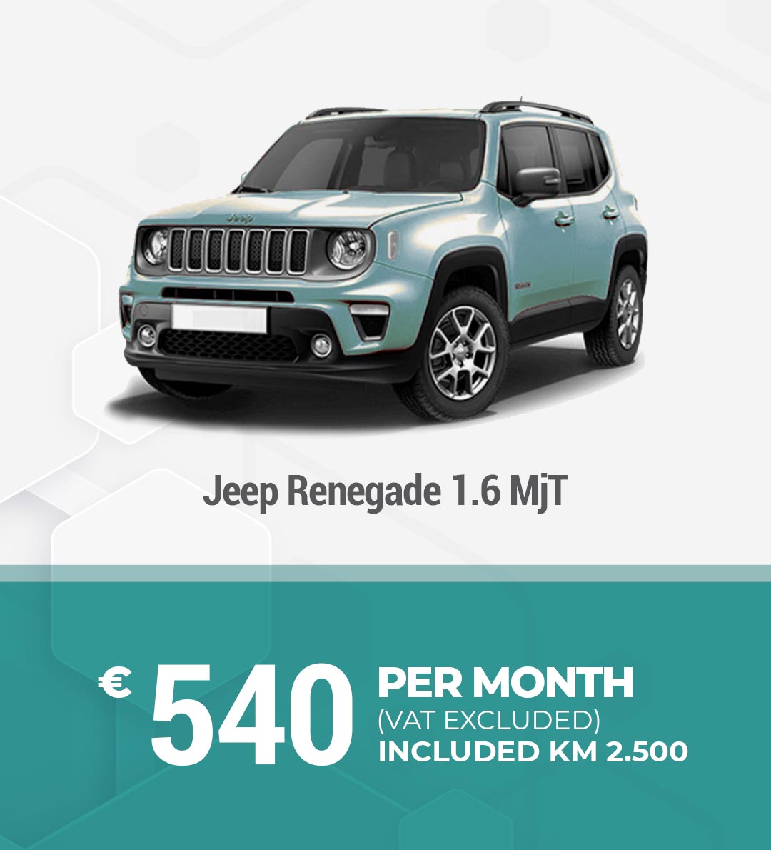 Medium term car rental Jeep Renegade